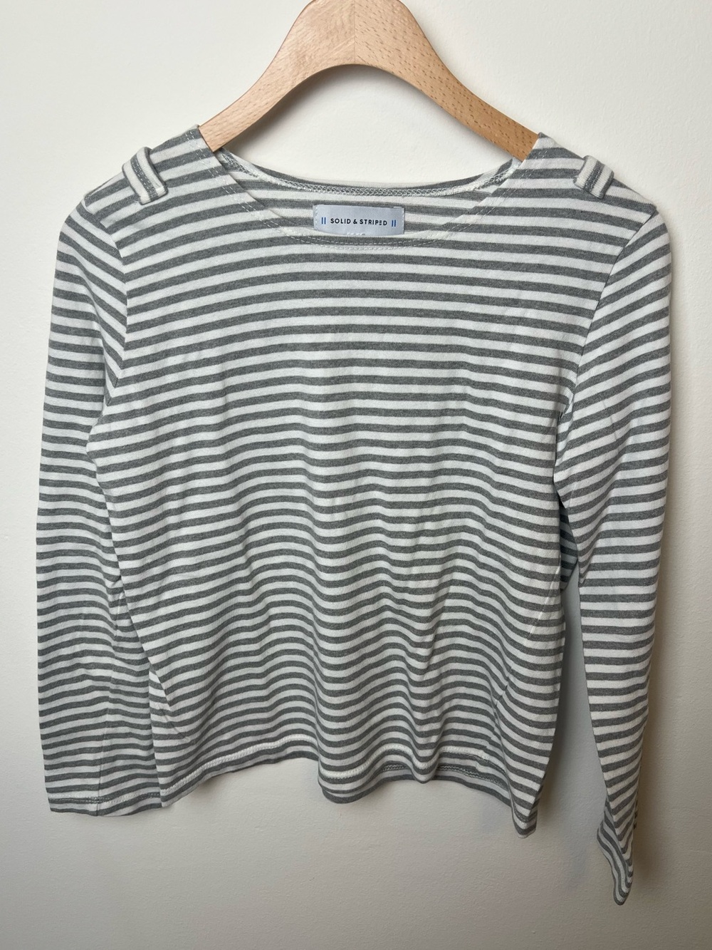 Solid & Striped Gray and White Striped Tee
